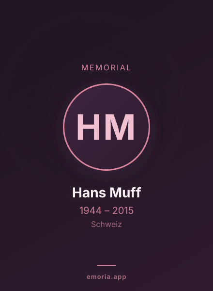 Memorial portrait of Hans Muff