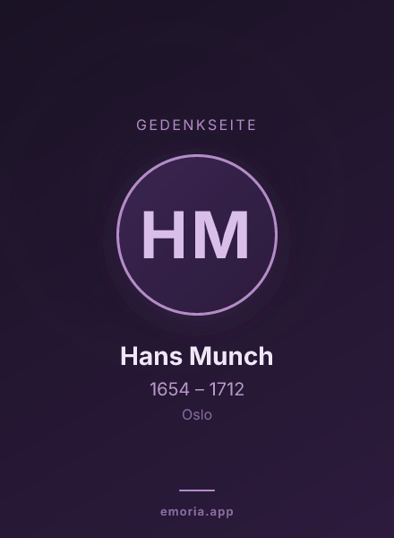 Gedenkportrait von Hans Munch