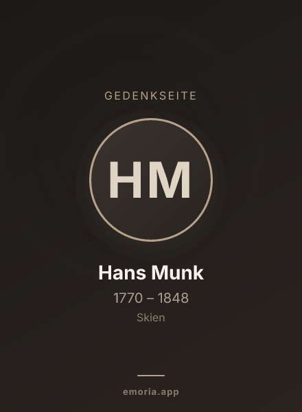 Gedenkportrait von Hans Munk