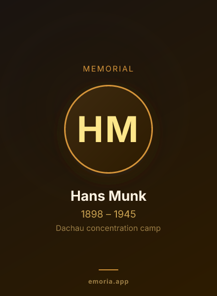 Memorial portrait of Hans Munk