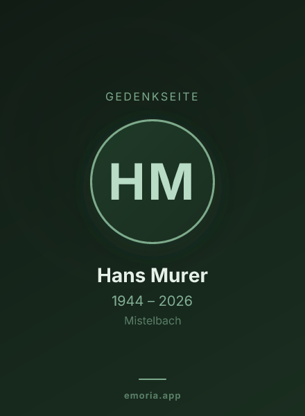 Gedenkportrait von Hans Murer