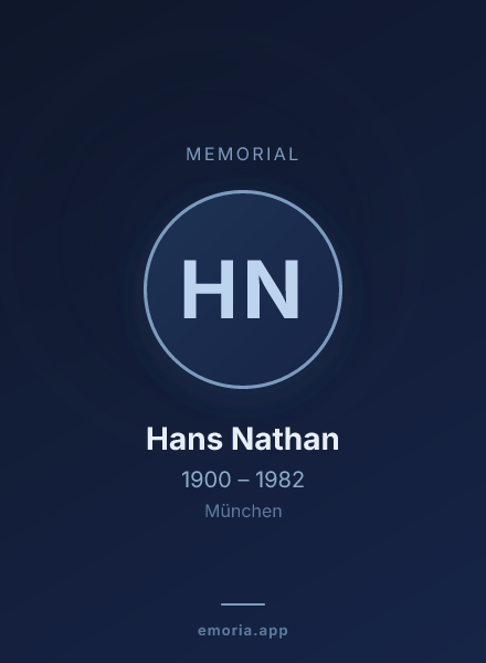 Memorial portrait of Hans Nathan
