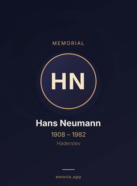 Memorial portrait of Hans Neumann