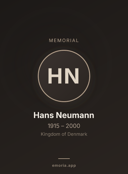 Memorial portrait of Hans Neumann