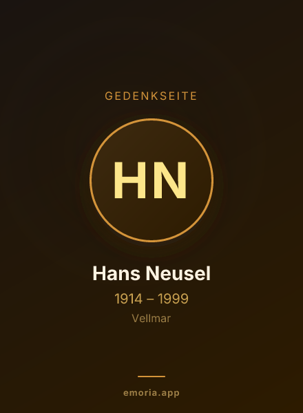 Gedenkportrait von Hans Neusel