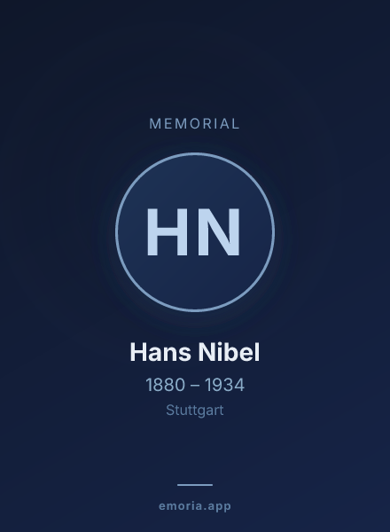 Memorial portrait of Hans Nibel