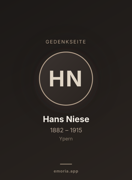 Gedenkportrait von Hans Niese