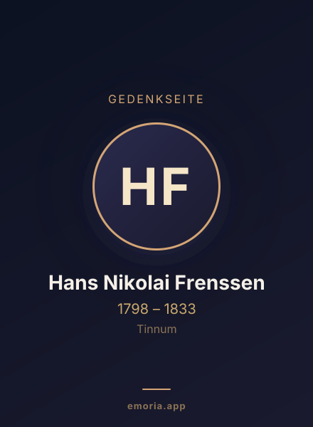 Gedenkportrait von Hans Nikolai Frenssen