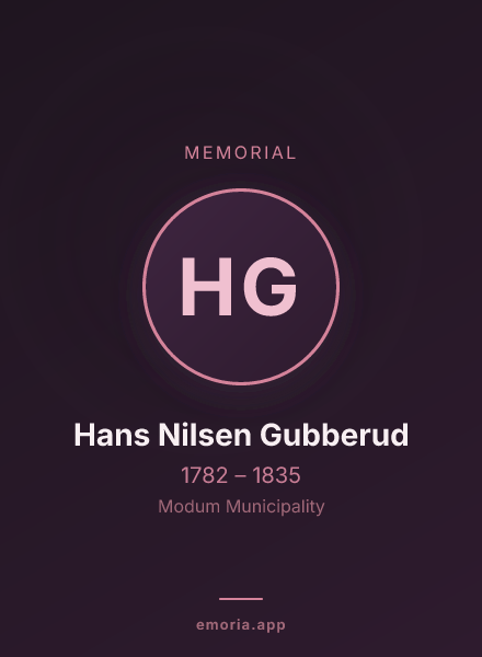 Memorial portrait of Hans Nilsen Gubberud
