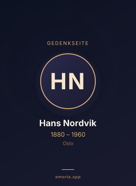 Gedenkportrait von Hans Nordvik