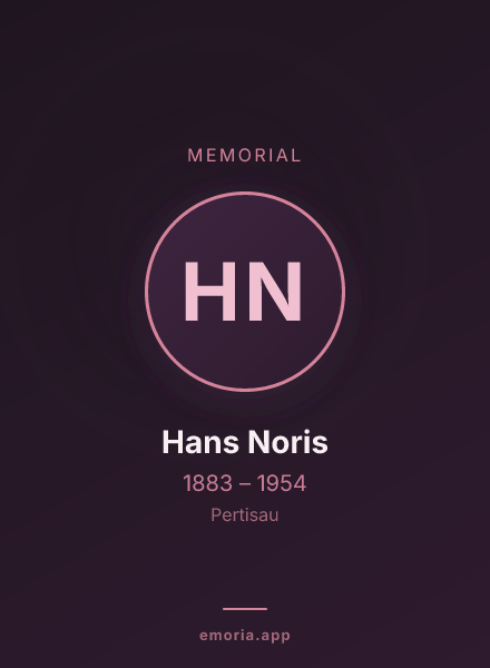 Memorial portrait of Hans Noris