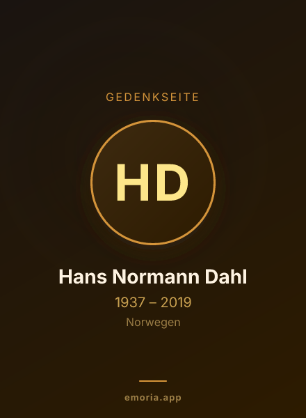 Gedenkportrait von Hans Normann Dahl