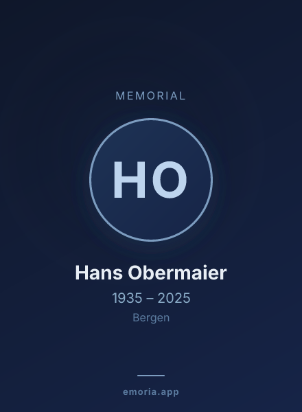 Memorial portrait of Hans Obermaier