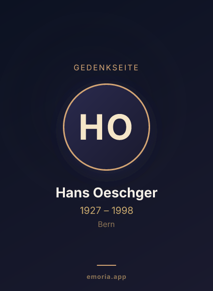 Gedenkportrait von Hans Oeschger