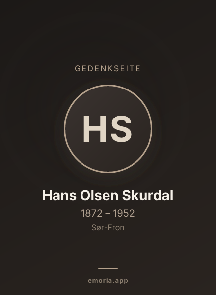 Gedenkportrait von Hans Olsen Skurdal
