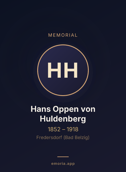 Memorial portrait of Hans Oppen von Huldenberg