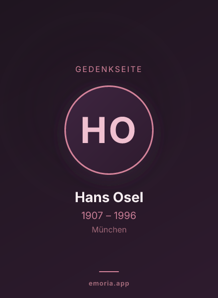 Gedenkportrait von Hans Osel