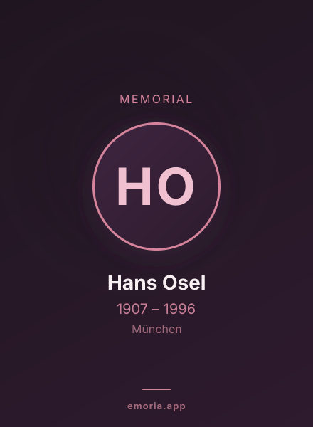 Memorial portrait of Hans Osel