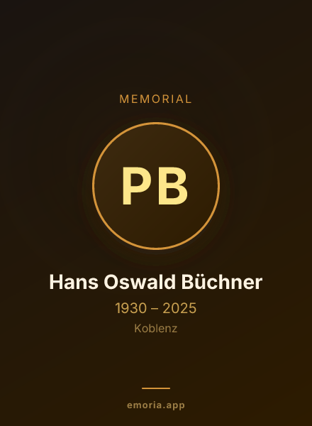 Memorial portrait of Prof. Hans Oswald Büchner