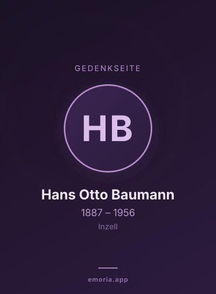 Gedenkportrait von Hans Otto Baumann