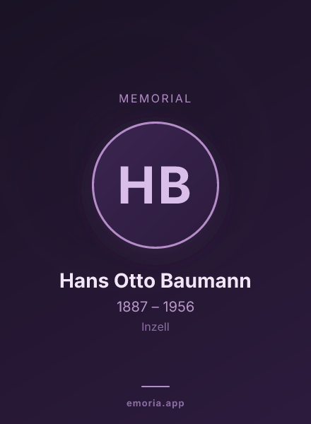 Memorial portrait of Hans Otto Baumann