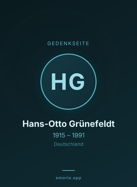 Gedenkportrait von Hans-Otto Grünefeldt