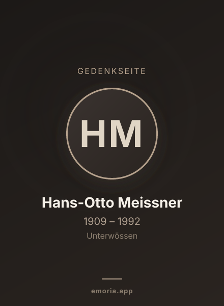 Gedenkportrait von Hans-Otto Meissner
