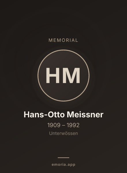 Memorial portrait of Hans-Otto Meissner