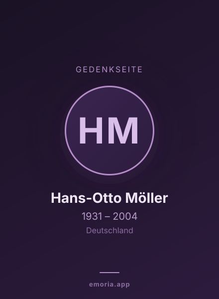 Gedenkportrait von Hans-Otto Möller
