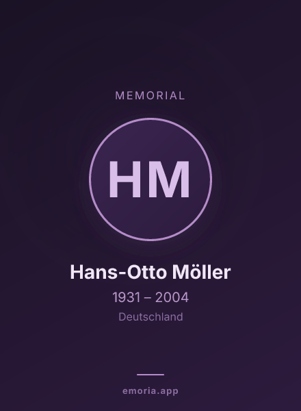 Memorial portrait of Hans-Otto Möller