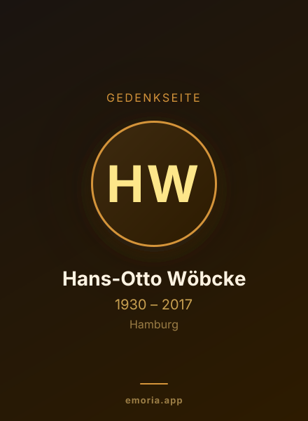Gedenkportrait von Hans-Otto Wöbcke