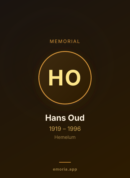 Memorial portrait of Hans Oud