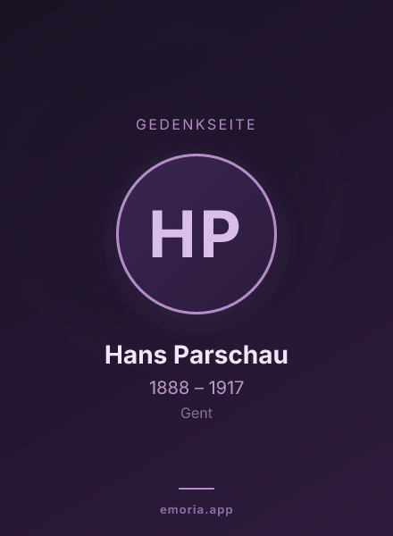 Gedenkportrait von Hans Parschau