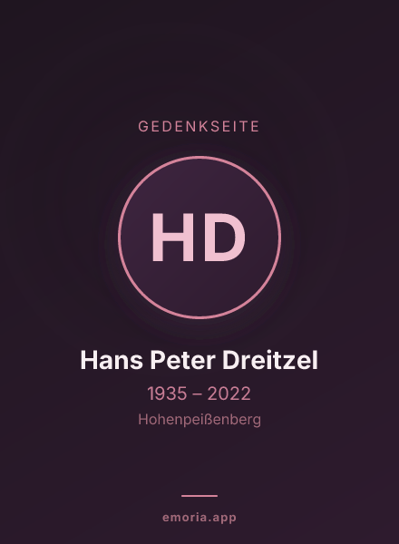 Gedenkportrait von Hans Peter Dreitzel