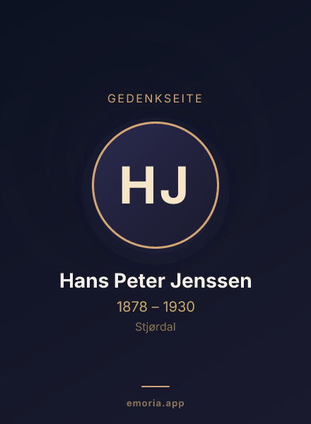 Gedenkportrait von Hans Peter Jenssen