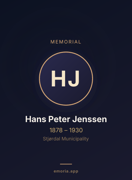 Memorial portrait of Hans Peter Jenssen