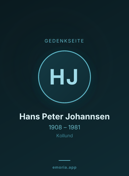 Gedenkportrait von Hans Peter Johannsen