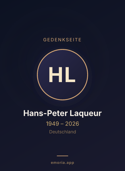 Gedenkportrait von Hans-Peter Laqueur