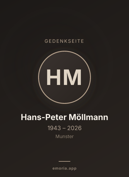 Gedenkportrait von Hans-Peter Möllmann