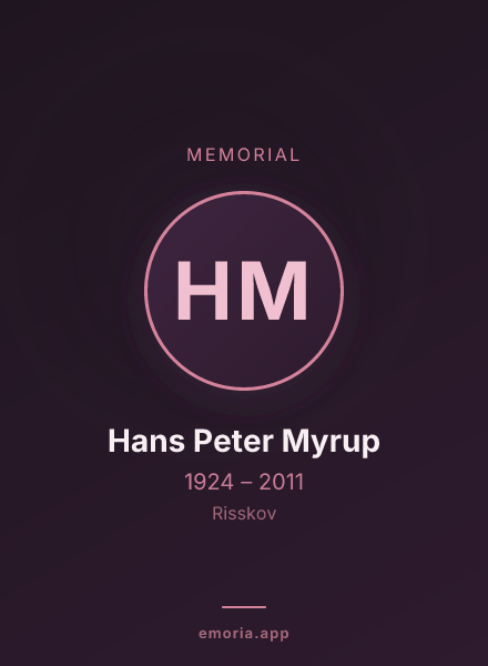 Memorial portrait of Hans Peter Myrup