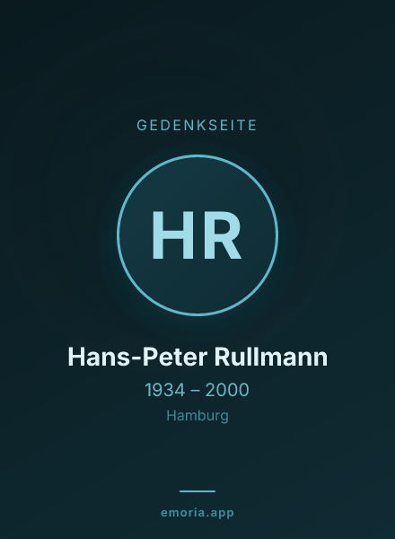 Gedenkportrait von Hans-Peter Rullmann