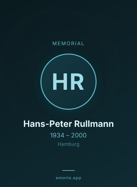 Memorial portrait of Hans-Peter Rullmann