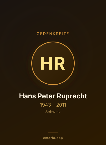 Gedenkportrait von Hans Peter Ruprecht