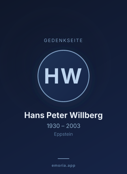 Gedenkportrait von Hans Peter Willberg
