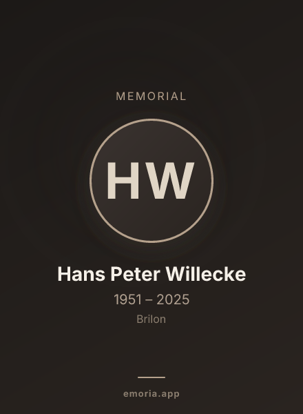 Memorial portrait of Hans Peter Willecke