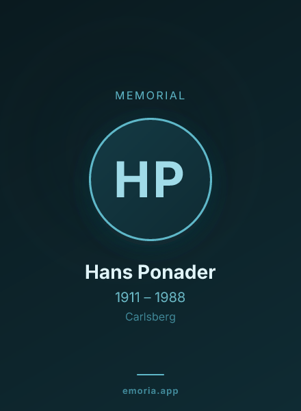 Memorial portrait of Hans Ponader
