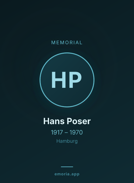 Memorial portrait of Hans Poser