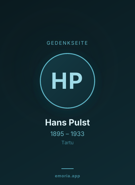 Gedenkportrait von Hans Pulst