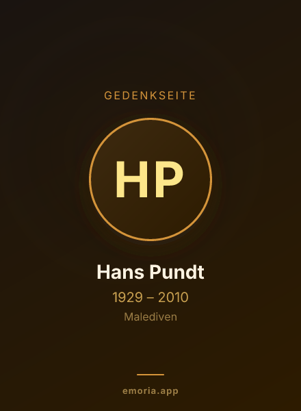 Gedenkportrait von Hans Pundt