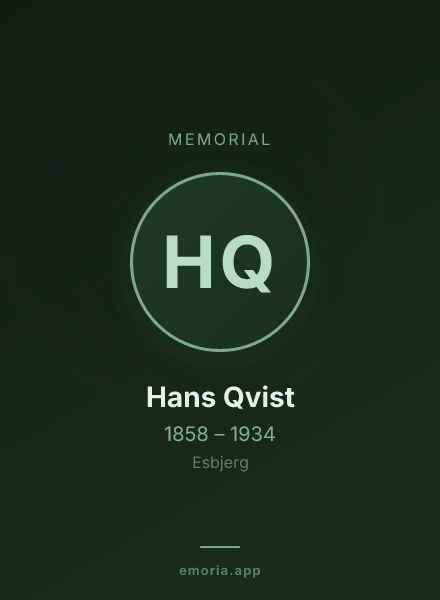 Memorial portrait of Hans Qvist